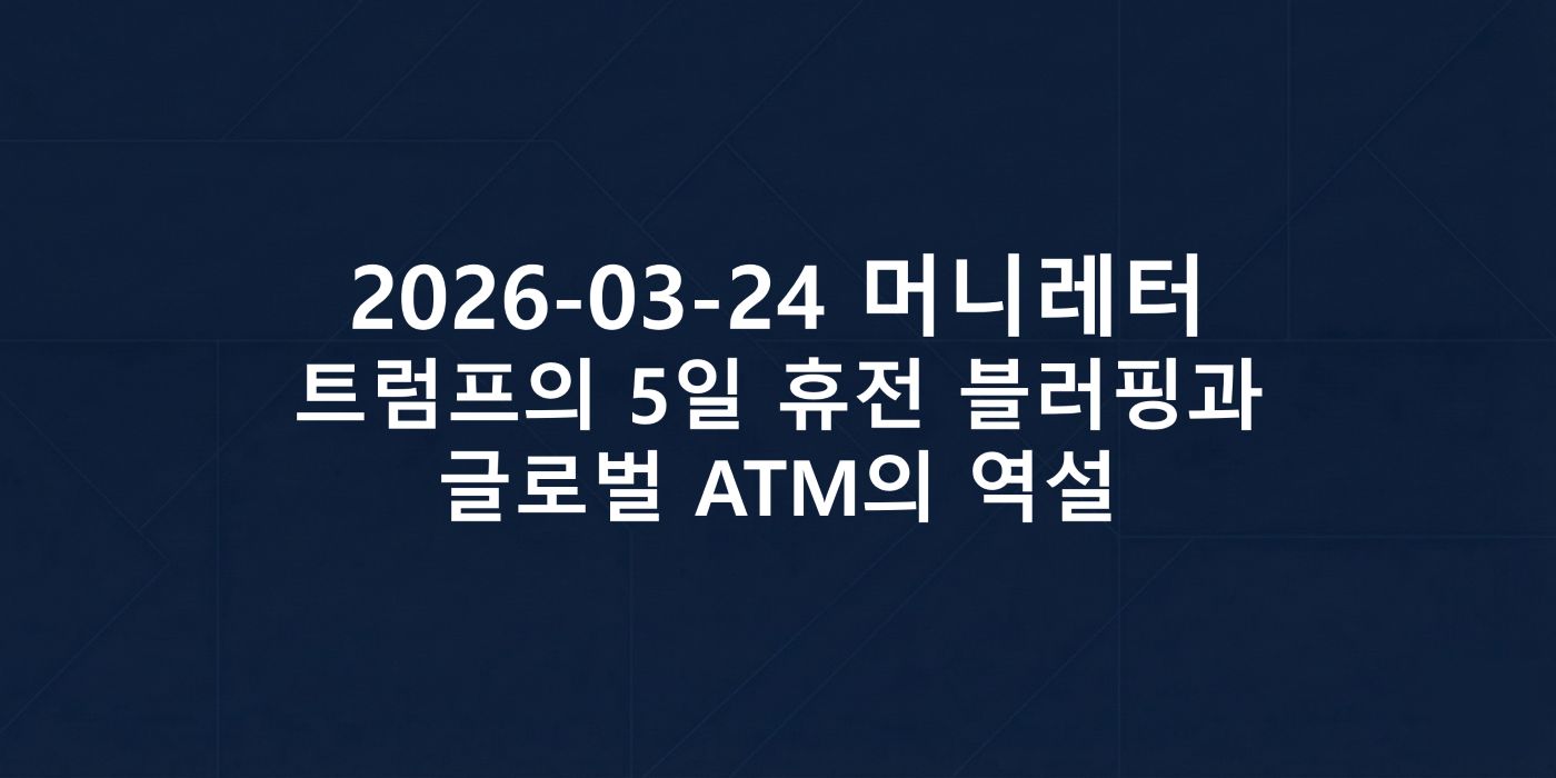 2026-03-24 머니레터 섬네일 이미지입니다.