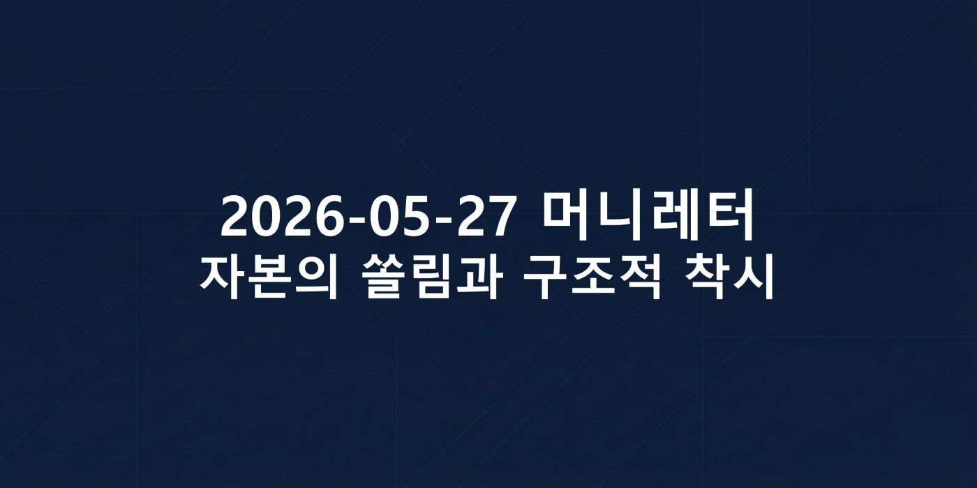 2026-05-27 머니레터 섬네일 이미지입니다.